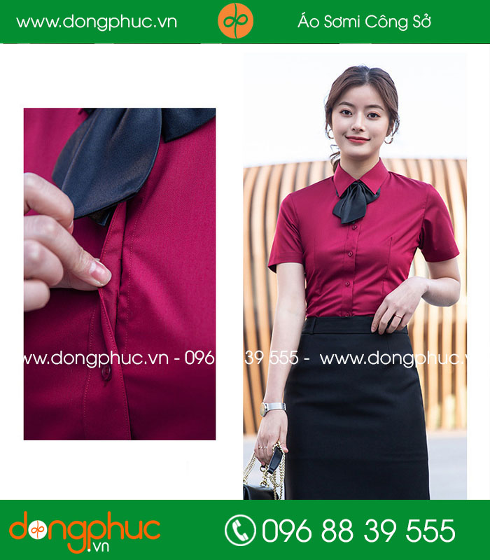 Đồng phục áo sơ mi màu tím